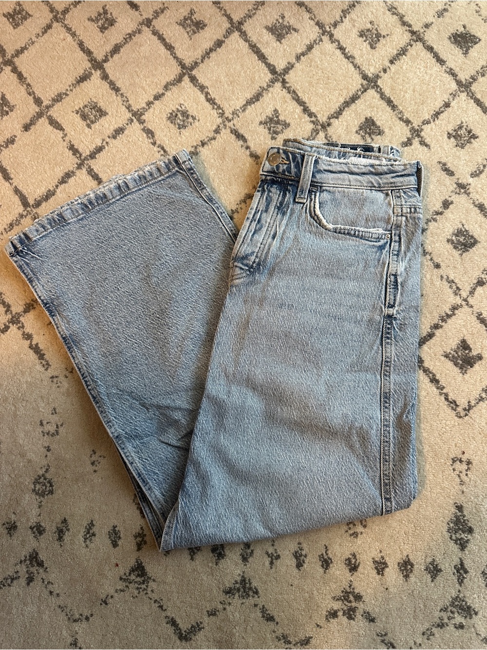 Zara Light Blue Denim Maxi Skirt